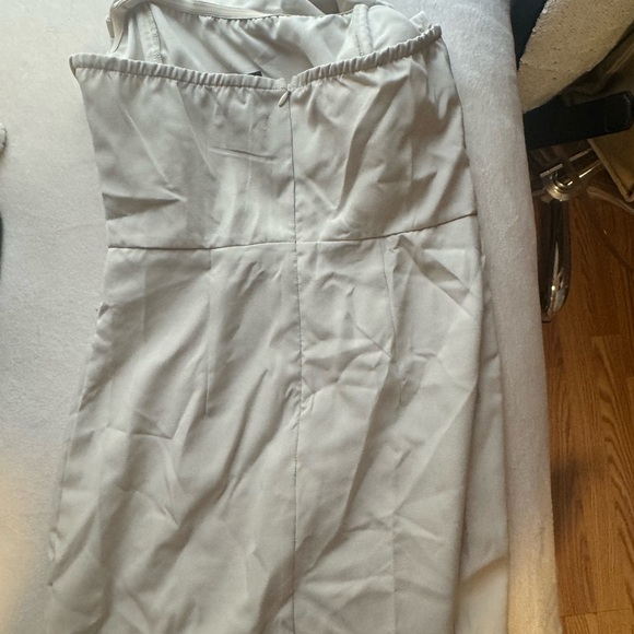 prettylittlething Cream Cowl Neck Bandeau Corset Midi Dress - Picture 4 of 4